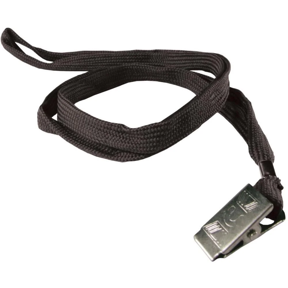 CORDAO PARA CRACHA TECIDO PRETO C/PRESILHA JACARE KIT (PCT.C/10) - imagem 3