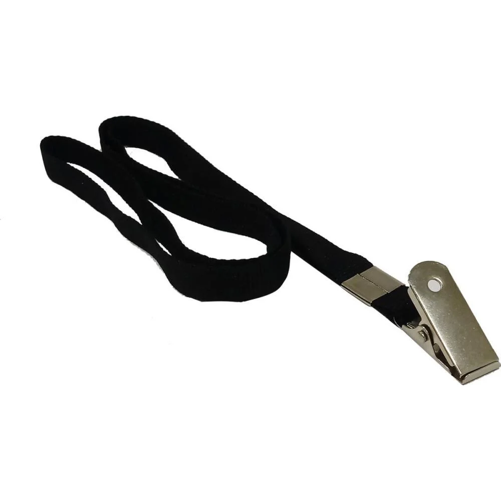 CORDAO PARA CRACHA TECIDO PRETO C/PRESILHA JACARE MARES (PCT.C/10) - imagem 5