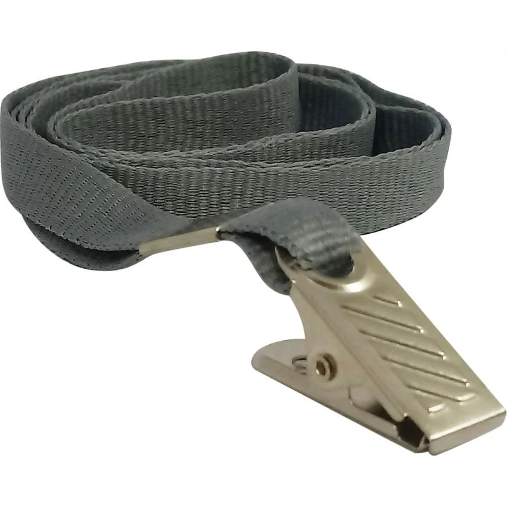 CORDAO PARA CRACHA TECIDO CINZA C/PRESILHA JACARE MARES (PCT.C/10) - imagem 4