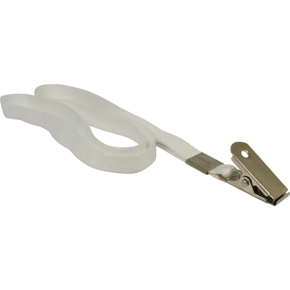 CORDAO PARA CRACHA TECIDO BRANCO C/PRESILHA JACAR MARES (PCT.C/10) - imagem 2