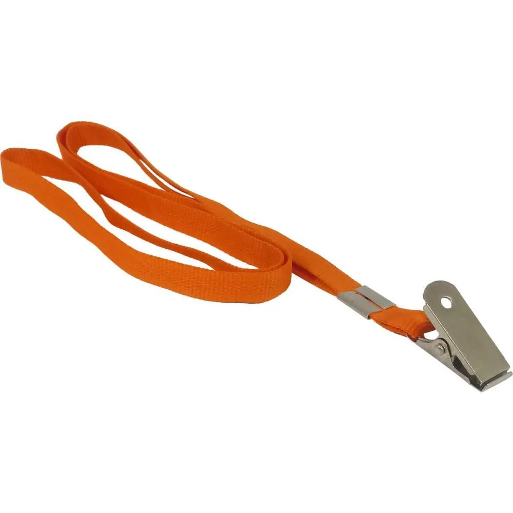 CORDAO PARA CRACHA TECIDO LARANJA C/PRESILHA JACA MARES (PCT.C/10) - imagem 2