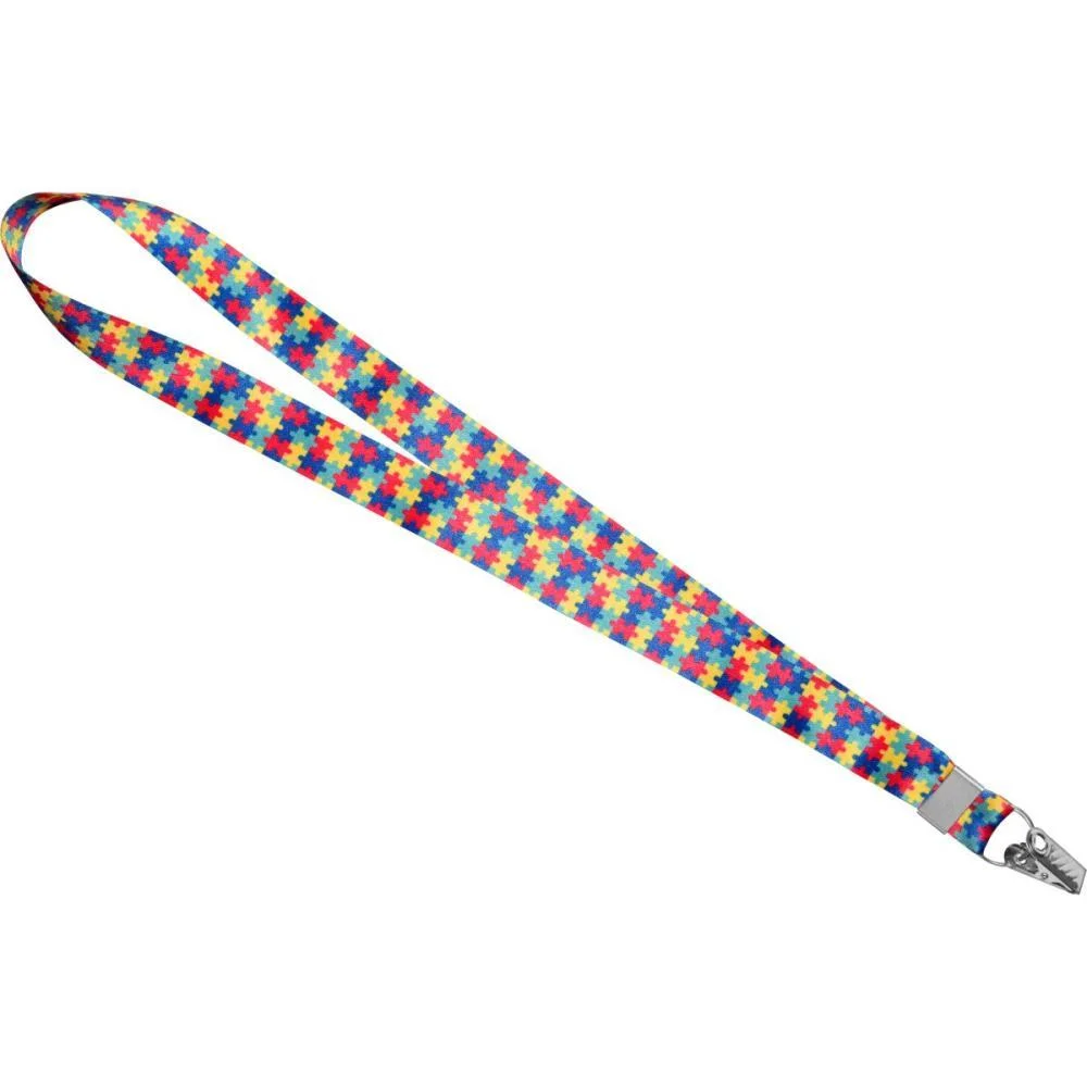 CORDAO PARA CRACHA TECIDO QUEBRA CABEÇA TEA REFLEX (PCT.C/05) - imagem 3