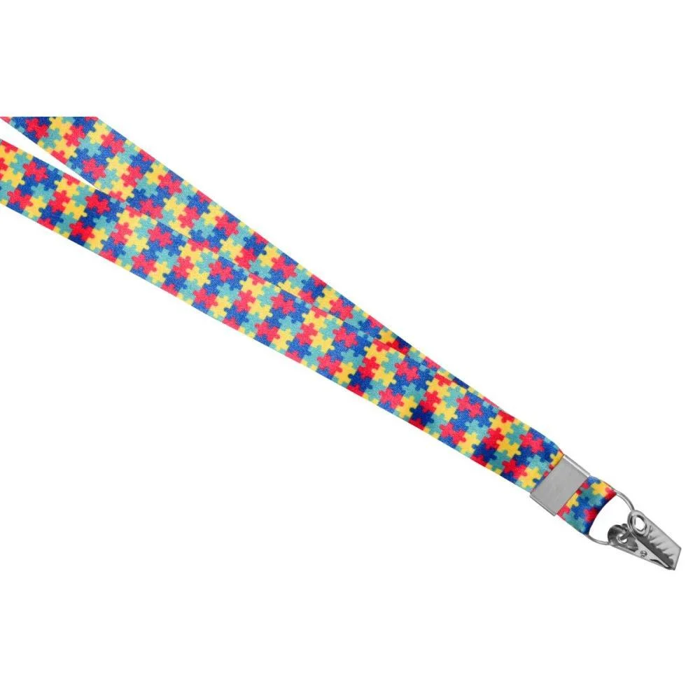 CORDAO PARA CRACHA TECIDO QUEBRA CABEÇA TEA REFLEX (PCT.C/05) - imagem 4