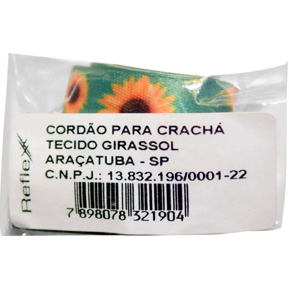 CORDAO PARA CRACHA TECIDO GIRASOL REFLEX (PCT.C/05) - imagem 5