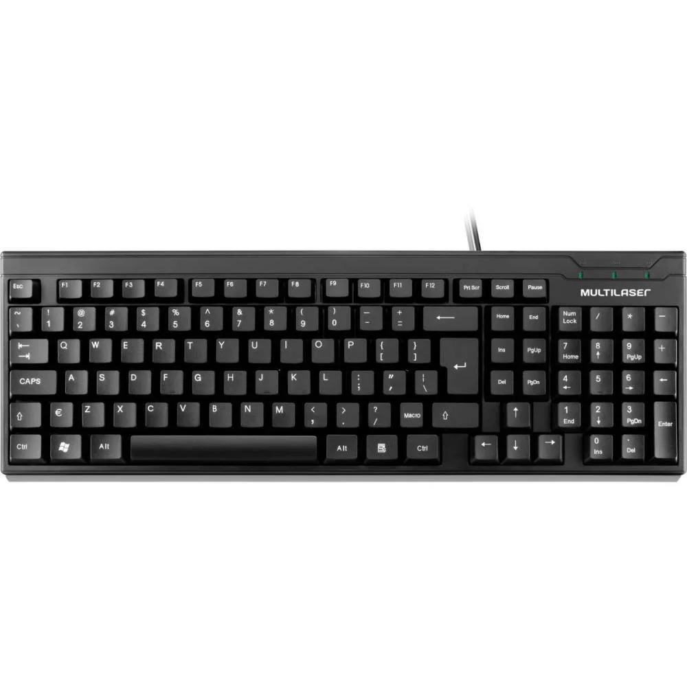 TECLADO USB BASICO SUPER SLIM PRETO MULTI (UNIDADE) - imagem 3