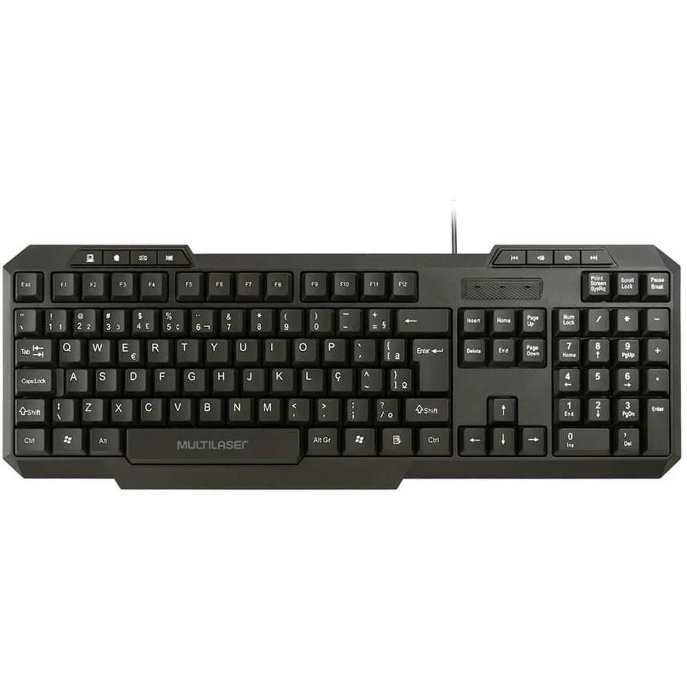 TECLADO USB MULTIMIDIA SLIM PRETO MULTI (UNIDADE) - imagem 3