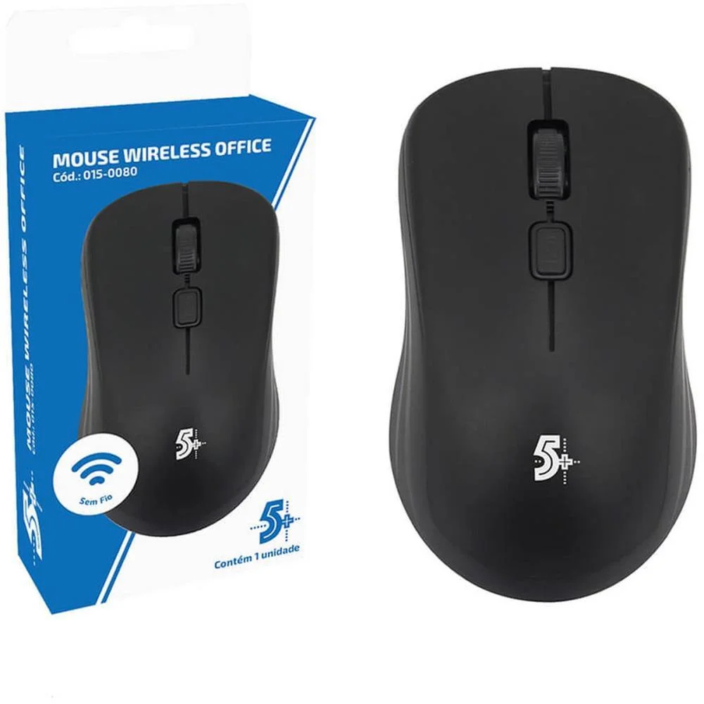 MOUSE OPTICO SEM FIO WIRELESS 2.4GHZ OFFICE SANTANA CENTRO (UNIDADE) - imagem 5