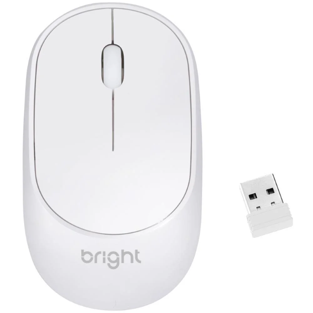MOUSE OPTICO SEM FIO 1000DPI 2,4GHZ USB 2.0/5W BR BRIGHT (UNIDADE) - imagem 3