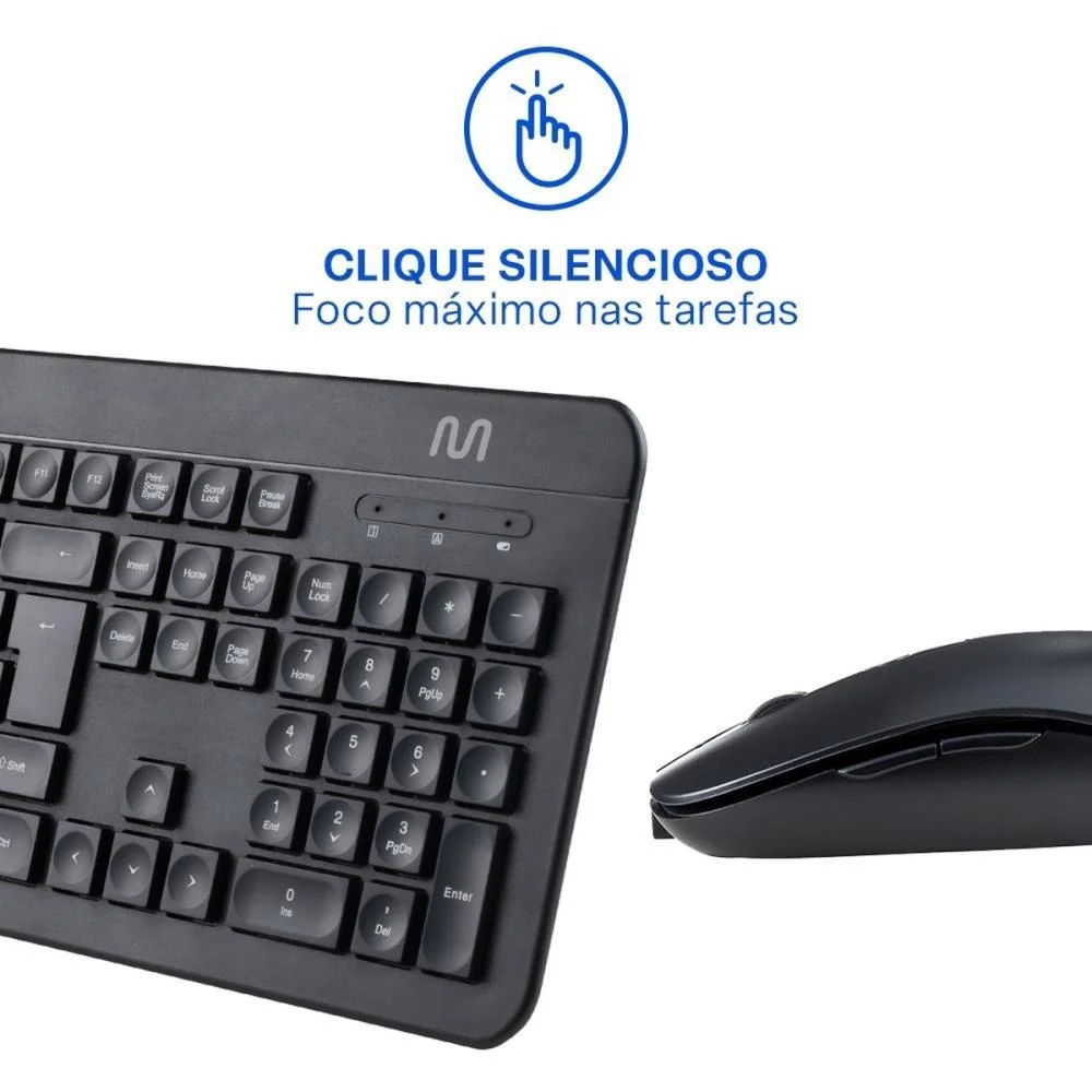 KIT PERIFERICOS TECL+MOUSE S/FIO 1600DPI SILEN MULTI (KIT) - imagem 7