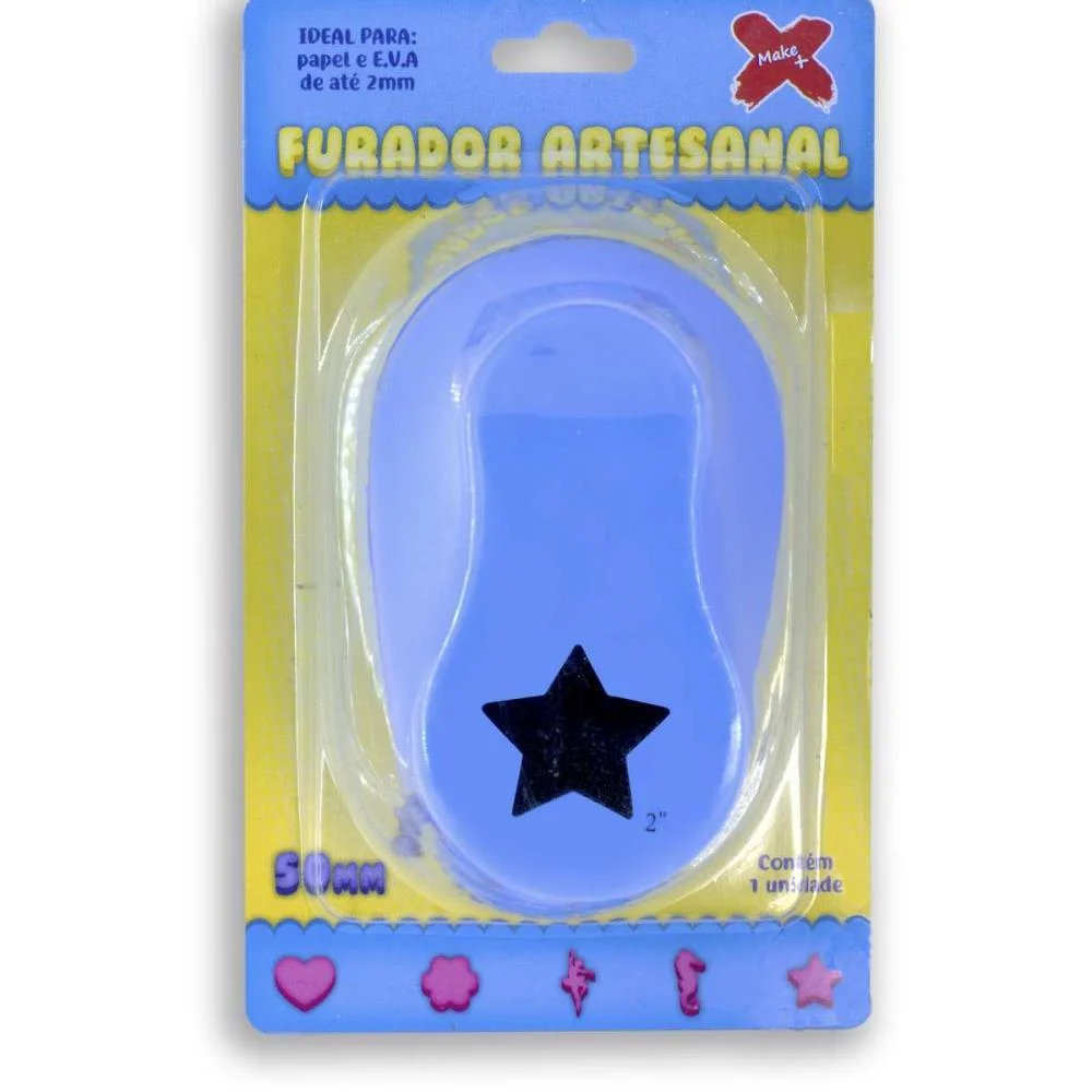 FURADOR PAPEL E EVA GIGANTE ESTRELA 50MM MAKE+ (UNIDADE) - imagem 3