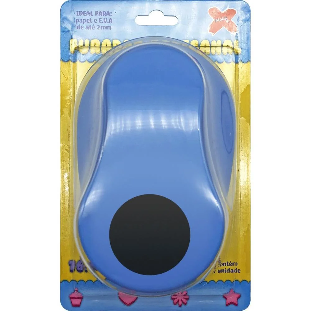 FURADOR PAPEL E EVA GIGANTE CIRCULO 76MM MAKE+ (UNIDADE) - imagem 2