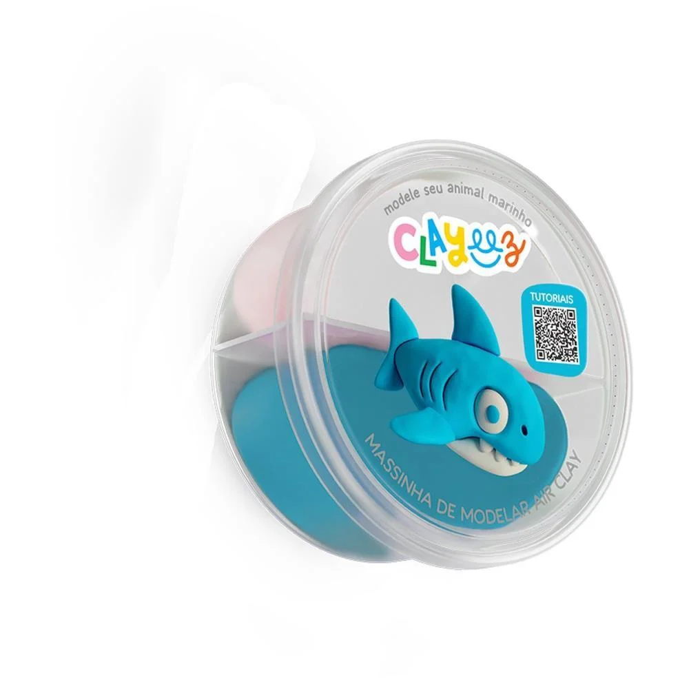 MASSA PARA MODELAR CRIATIVA CLAYEEZ ANIMAIS MARINHOS 12G(S DOCE BRINQUEDO (DP.C/18) - imagem 3