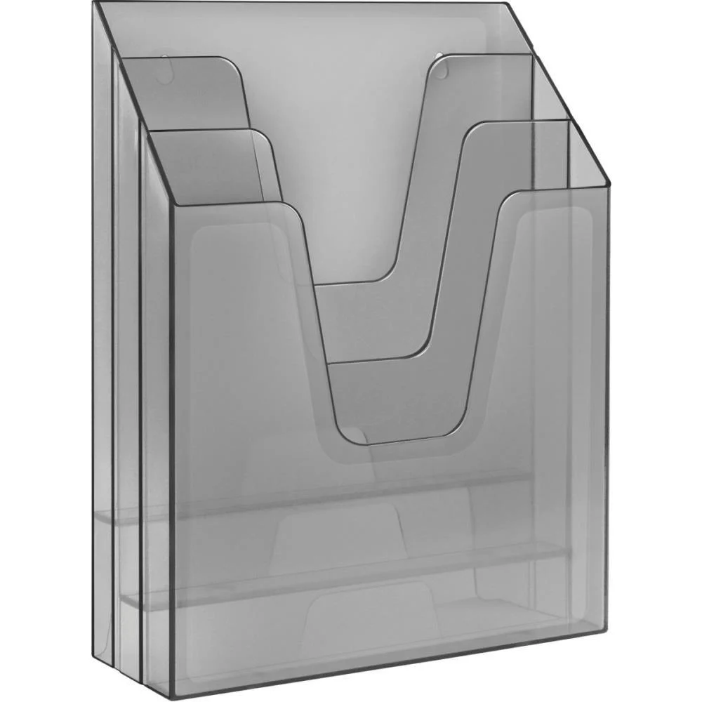 ORGANIZADOR DE ESCRITORIO EXPOSITOR TRIPLO VERTICAL FUME ACRIMET (UNIDADE) - imagem 3