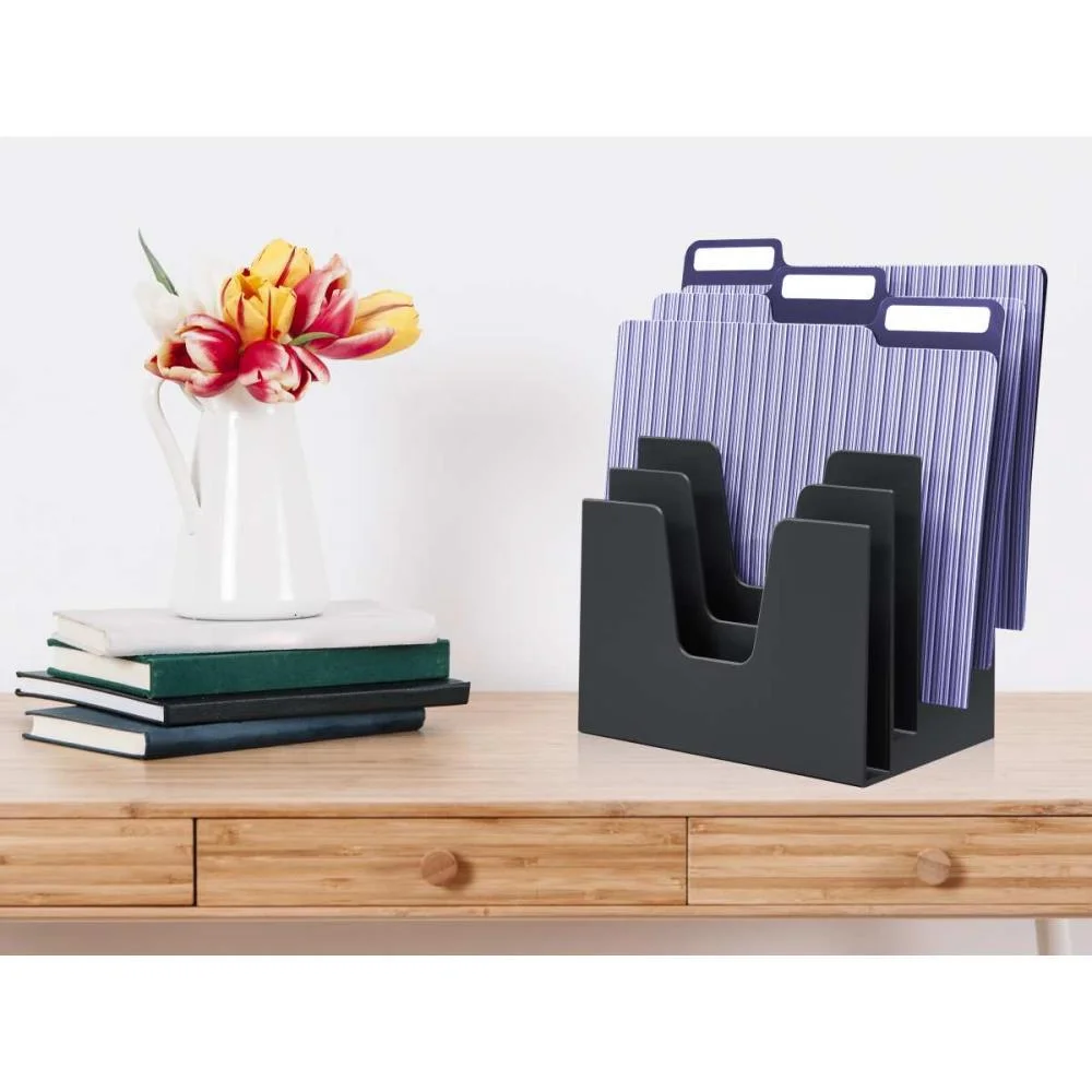 ORGANIZADOR DE ESCRITORIO CLASSIFICADOR DE PAPEIS PRETO ACRIMET (UNIDADE) - imagem 4