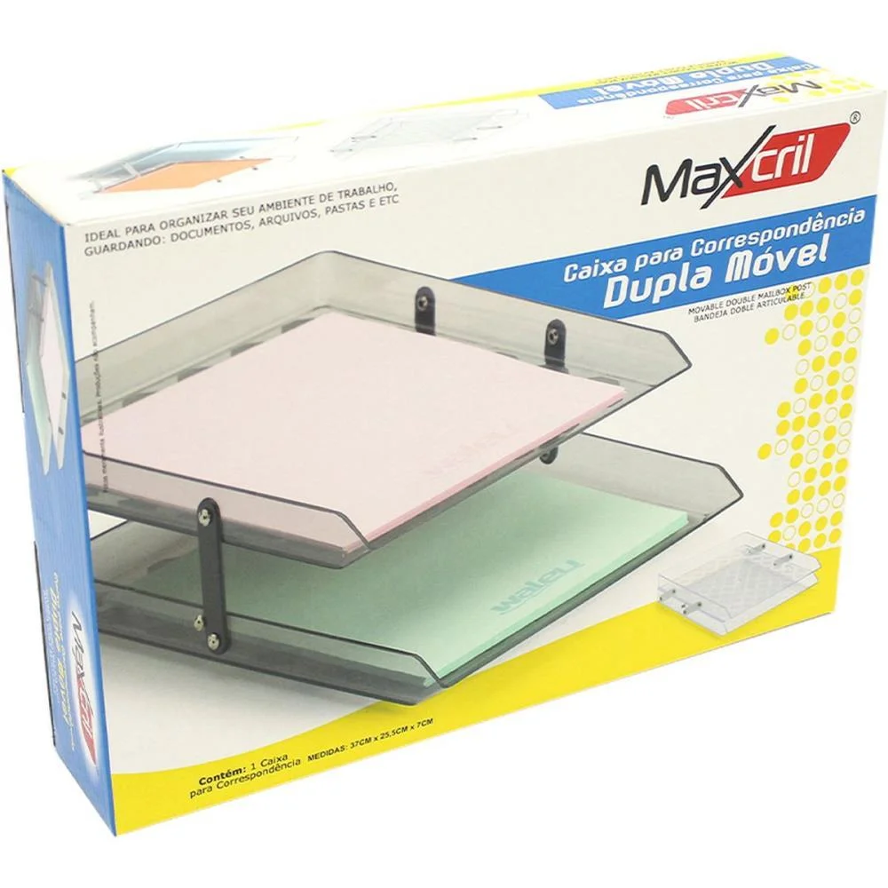 CAIXA CORRESPONDENCIA DUPLA MOVEL CRISTAL MAXCRIL (UNIDADE) - imagem 5