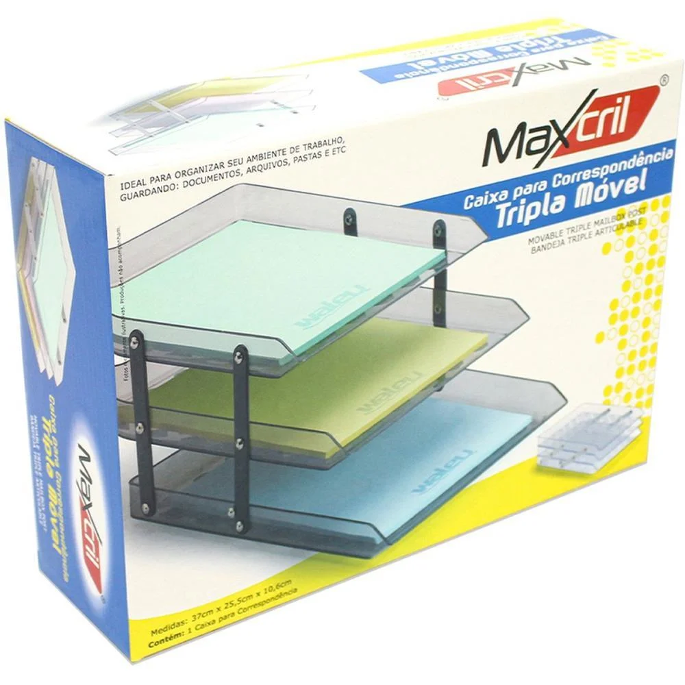 CAIXA CORRESPONDENCIA TRIPLA MOVEL CRISTAL MAXCRIL (UNIDADE) - imagem 5