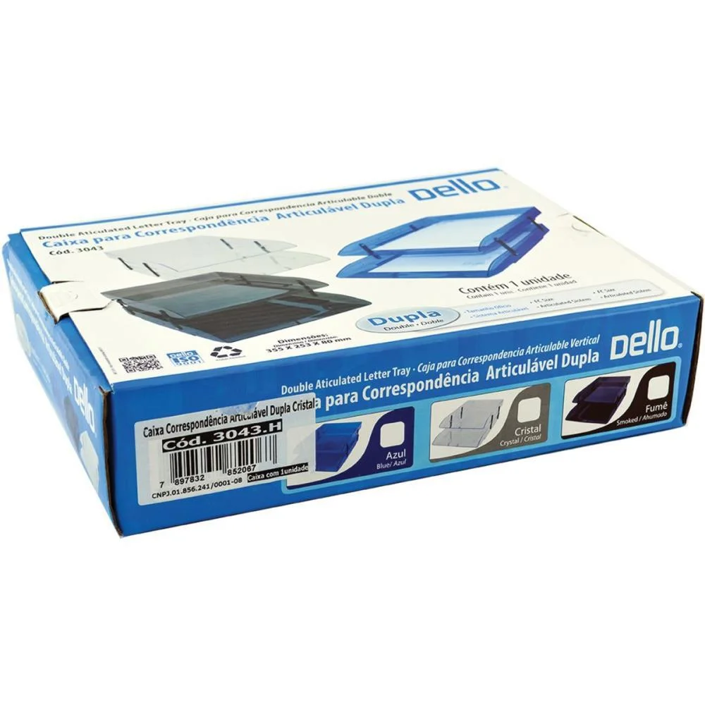 CAIXA CORRESPONDENCIA DUPLA ARTICULAVEL CRISTAL DELLO (UNIDADE) - imagem 5