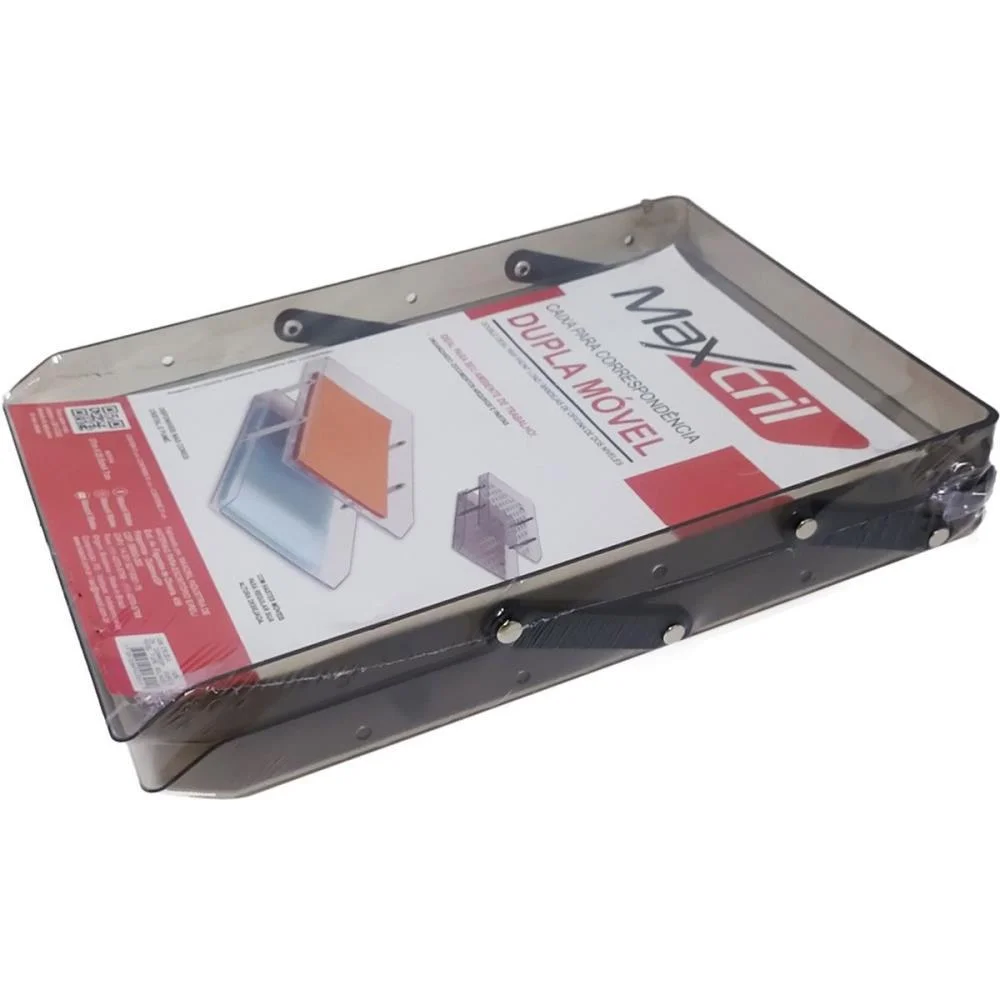 CAIXA CORRESPONDENCIA DUPLA MOVEL FUME SELADA MAXCRIL (UNIDADE) - imagem 5