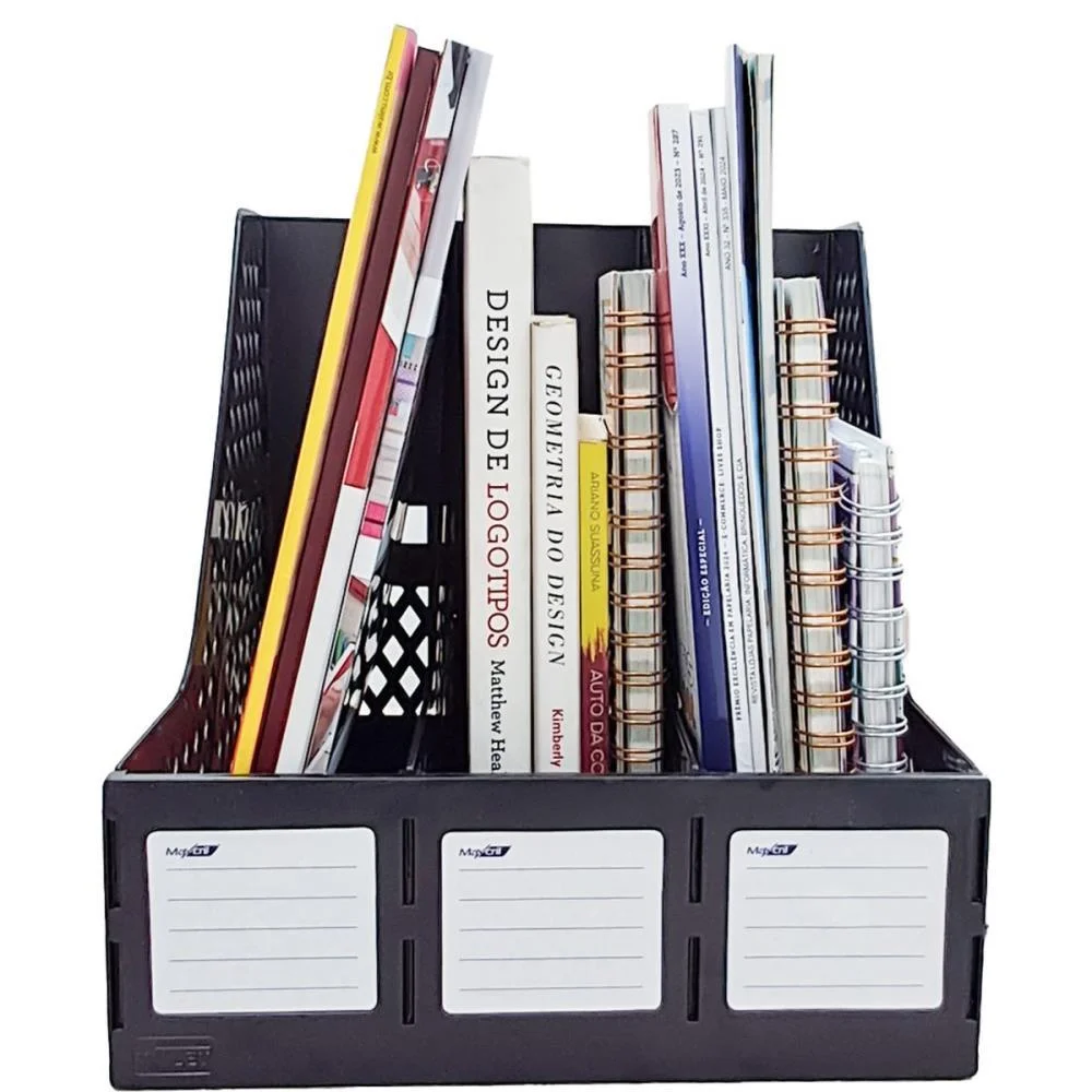 PORTA REVISTA ORGANIZADOR TRIPLO PRETO SELAD MAXCRIL (UNIDADE) - imagem 5