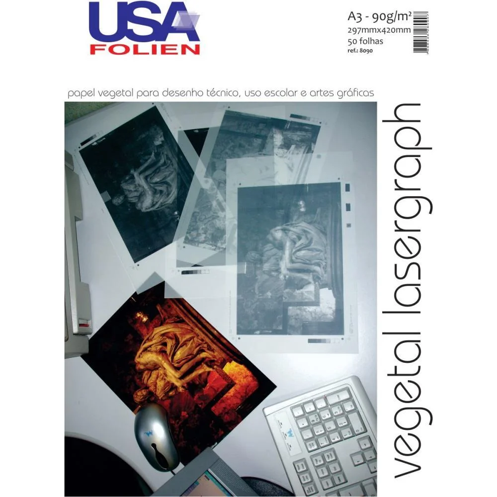 PAPEL VEGETAL A3 90G. 297X420MM USA FOLIEN (CX.C/50) - imagem 2