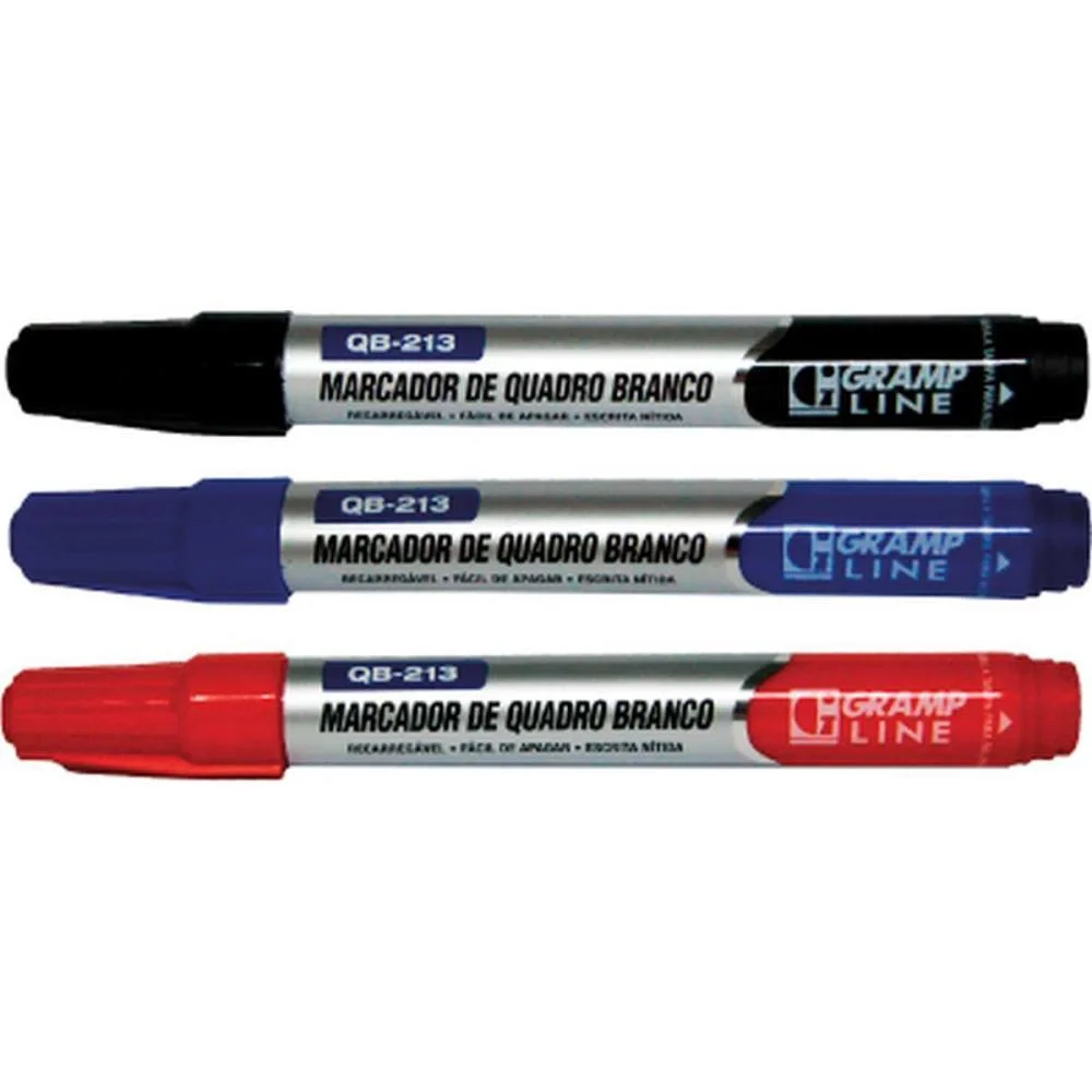 PINCEL QUADRO BRANCO QB213 RECARREGAVEL AZUL GRAMP LINE (CX.C/12) - imagem 4