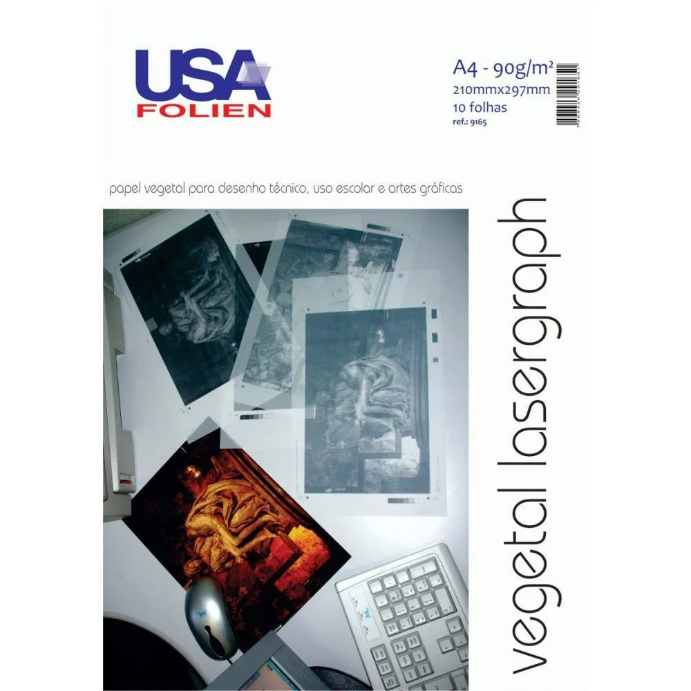 PAPEL VEGETAL A4 90G. 210X297MM. USA FOLIEN (PCT.C/10) - imagem 3