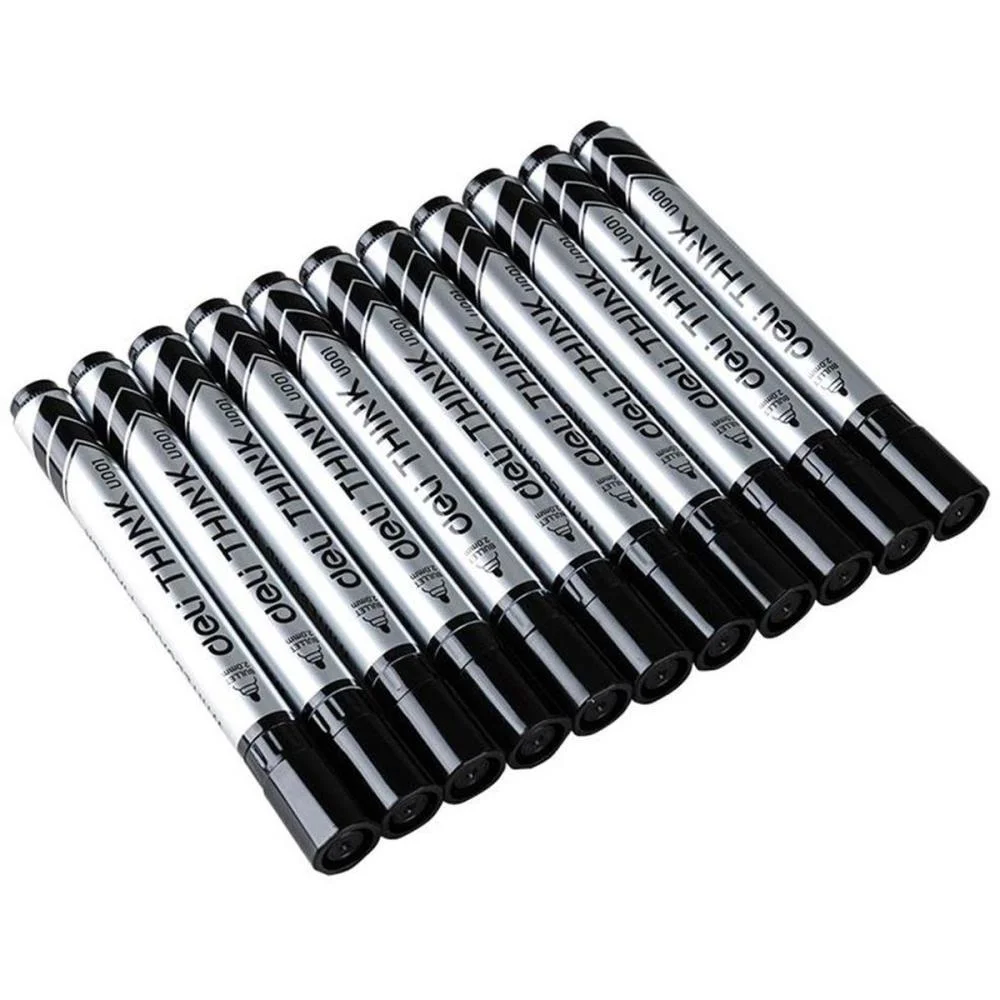 PINCEL QUADRO BRANCO PONTA REDONDA 2,0MM PRETO DELI (CX.C/12) - imagem 4