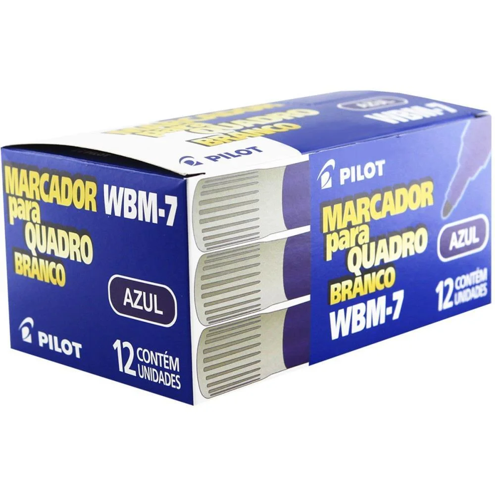 PINCEL QUADRO BRANCO WBM-7 RECARREGAVEL AZUL PILOT (CX.C/12) - imagem 3