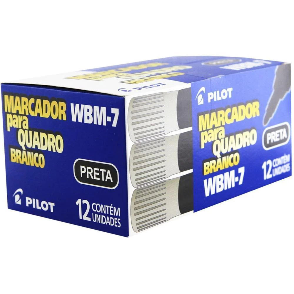 PINCEL QUADRO BRANCO WBM-7 RECARREGAVEL PRETO PILOT (CX.C/12) - imagem 3