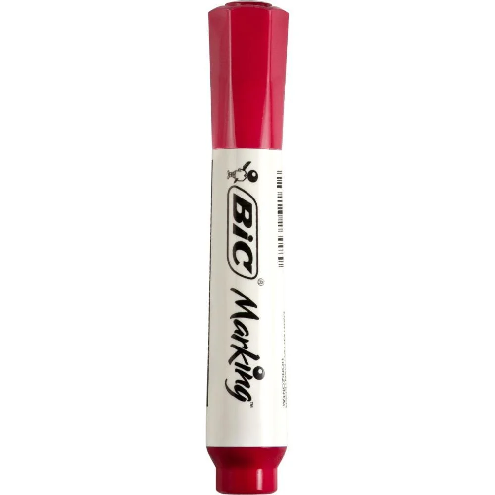 PINCEL QUADRO BRANCO MARKING RECARREGAVEL VERMELHO BIC (CX.C/12) - imagem 4