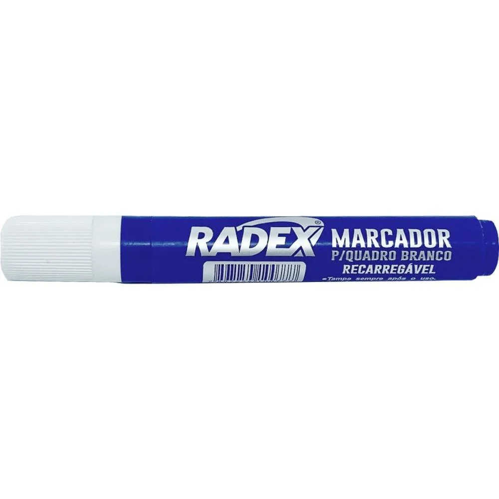 PINCEL QUADRO BRANCO RECARREGAVEL AZUL RADEX (CX.C/12) - imagem 4