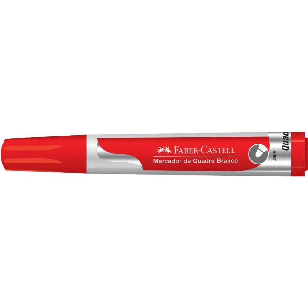 PINCEL QUADRO BRANCO VERMELHO FABER-CASTELL (CX.C/12) - imagem 4