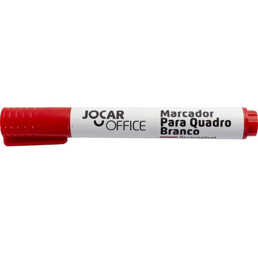 PINCEL QUADRO BRANCO JOCAR RECARREGAVEL VERMELHO LEONORA (CX.C/12) - imagem 3