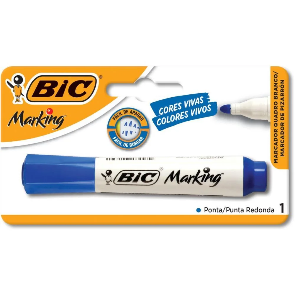 PINCEL QUADRO BRANCO MARKING RECARREGAVEL AZUL BIC (BL.C/01) - imagem 3