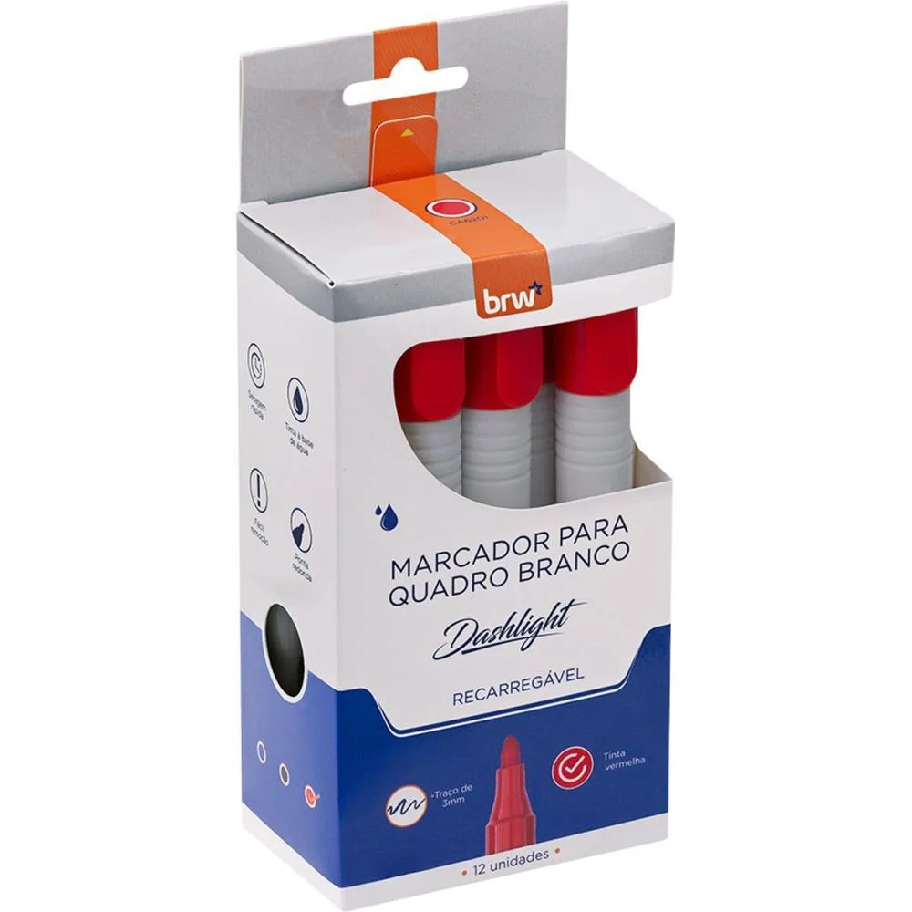 PINCEL QUADRO BRANCO DASHLIGTH RECARREGAVEL VM. BRW (CX.C/12) - imagem 3