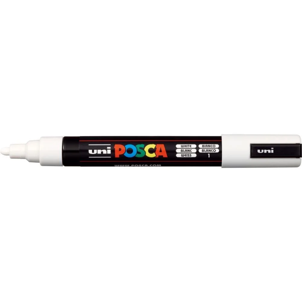 PINCEL MARCADOR ARTESANATO POSCA PC-5M 2.5MM BRANCO SERTIC (CX.C/06) - imagem 3
