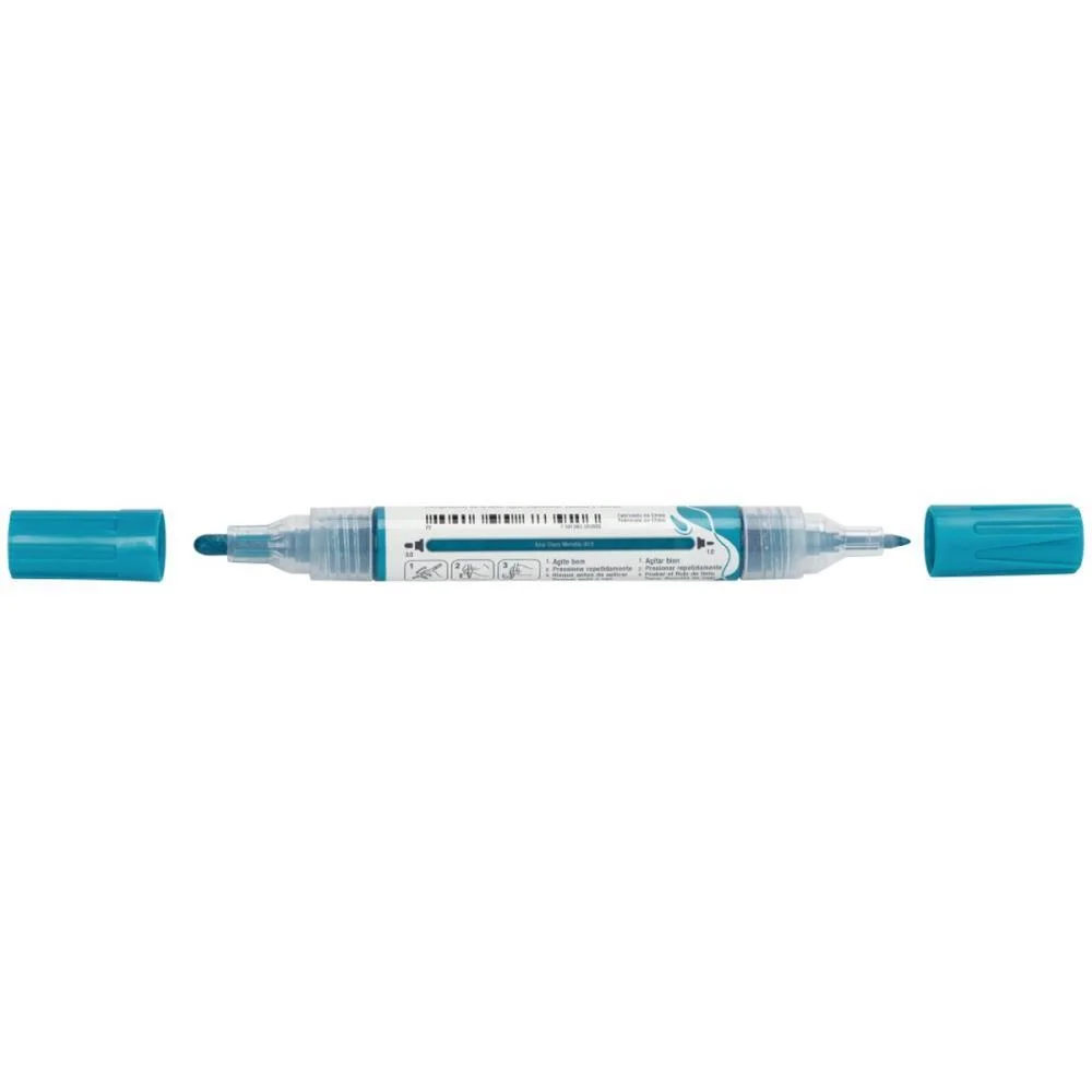 PINCEL MARCADOR ARTESANATO MULTIMARK S/P AZUL METAL COM 6 FABER-CASTELL (ESTOJO) - imagem 2