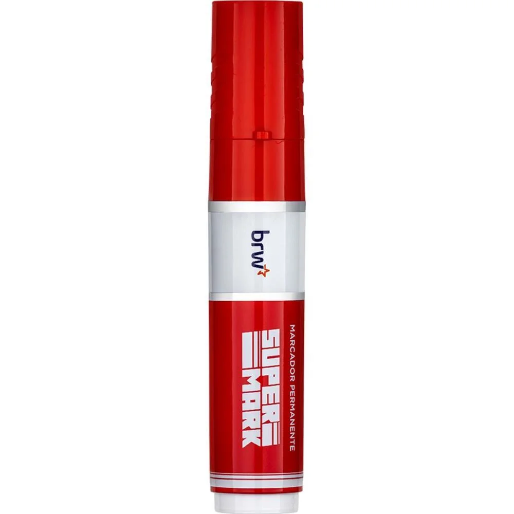 PINCEL MARCADOR PERMANENTE SUPERMARK VERMELHO BRW (CX.C/12) - imagem 2