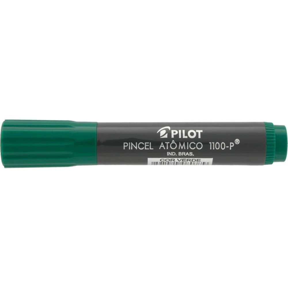 PINCEL MARCADOR PERMANENTE ATOMICO 1100P VERDE RECARREG. PILOT (CX.C/12) - imagem 2