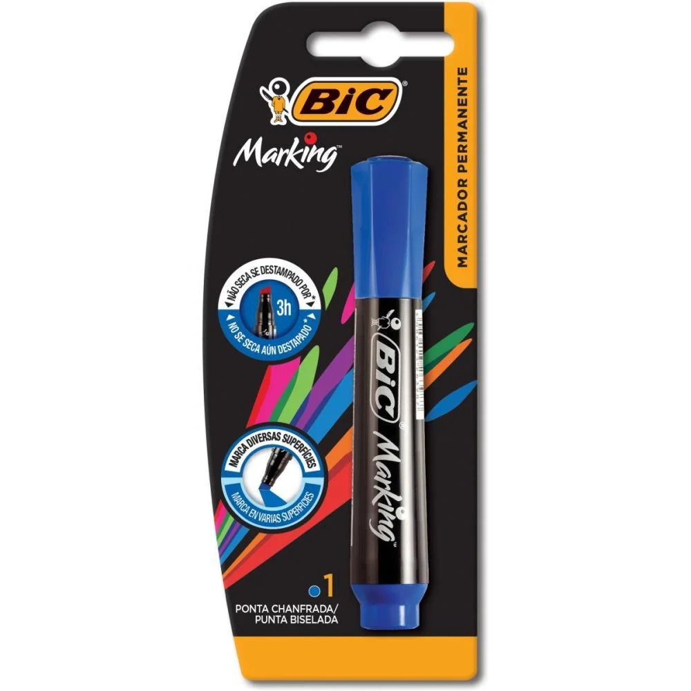 PINCEL MARCADOR PERMANENTE MARKING AZUL BIC (BL.C/01) - imagem 2