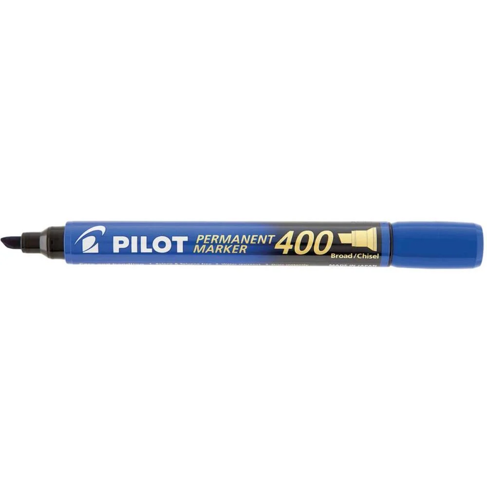 PINCEL MARCADOR PERMANENTE SCA 400 PONTA CHANFRADA AZUL PILOT (CX.C/12) - imagem 2