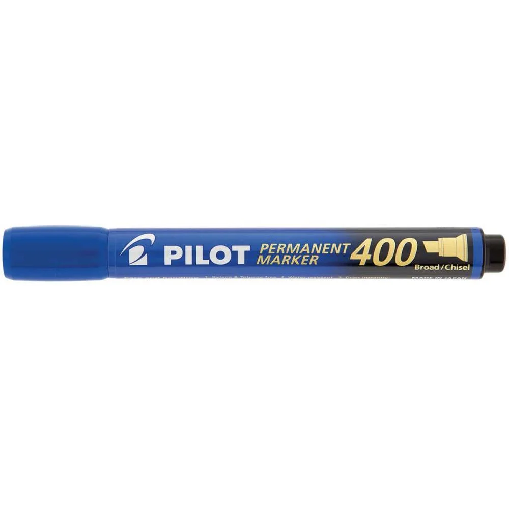 PINCEL MARCADOR PERMANENTE SCA 400 PONTA CHANFRADA AZUL PILOT (CX.C/12) - imagem 4