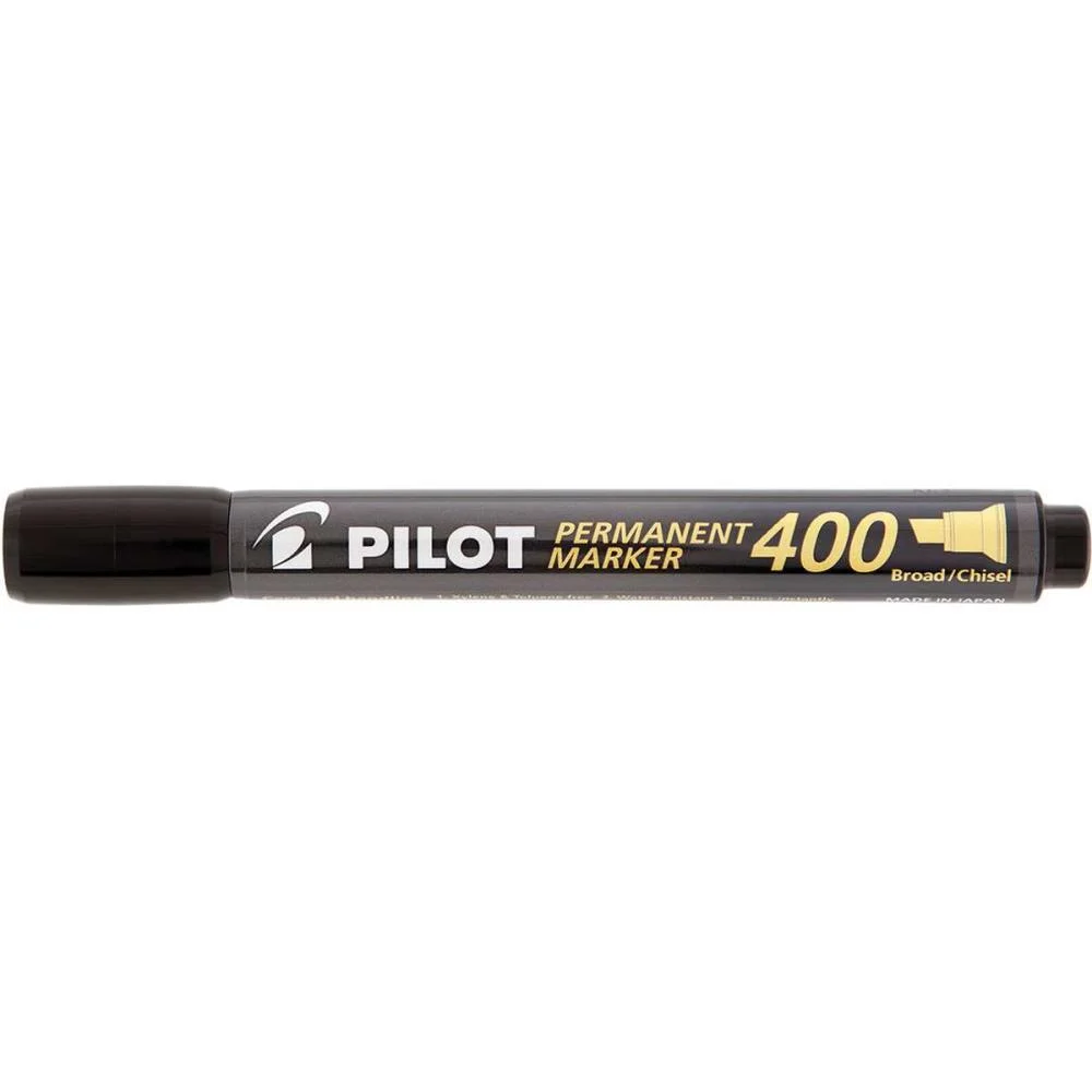 PINCEL MARCADOR PERMANENTE SCA 400 PONTA CHANFRADA PRETA PILOT (CX.C/12) - imagem 4