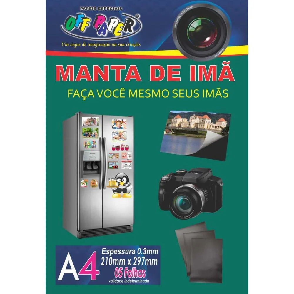 PLACA IMANTADA A4 210X297MM S/ADESIVO OFF PAPER (PCT.C/05) - imagem 2