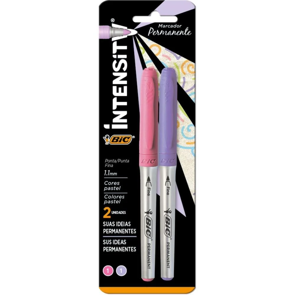 PINCEL MARCADOR PERMANENTE MARKING 1.1MM ROSA/LILAS BIC (BL.C/02) - imagem 3