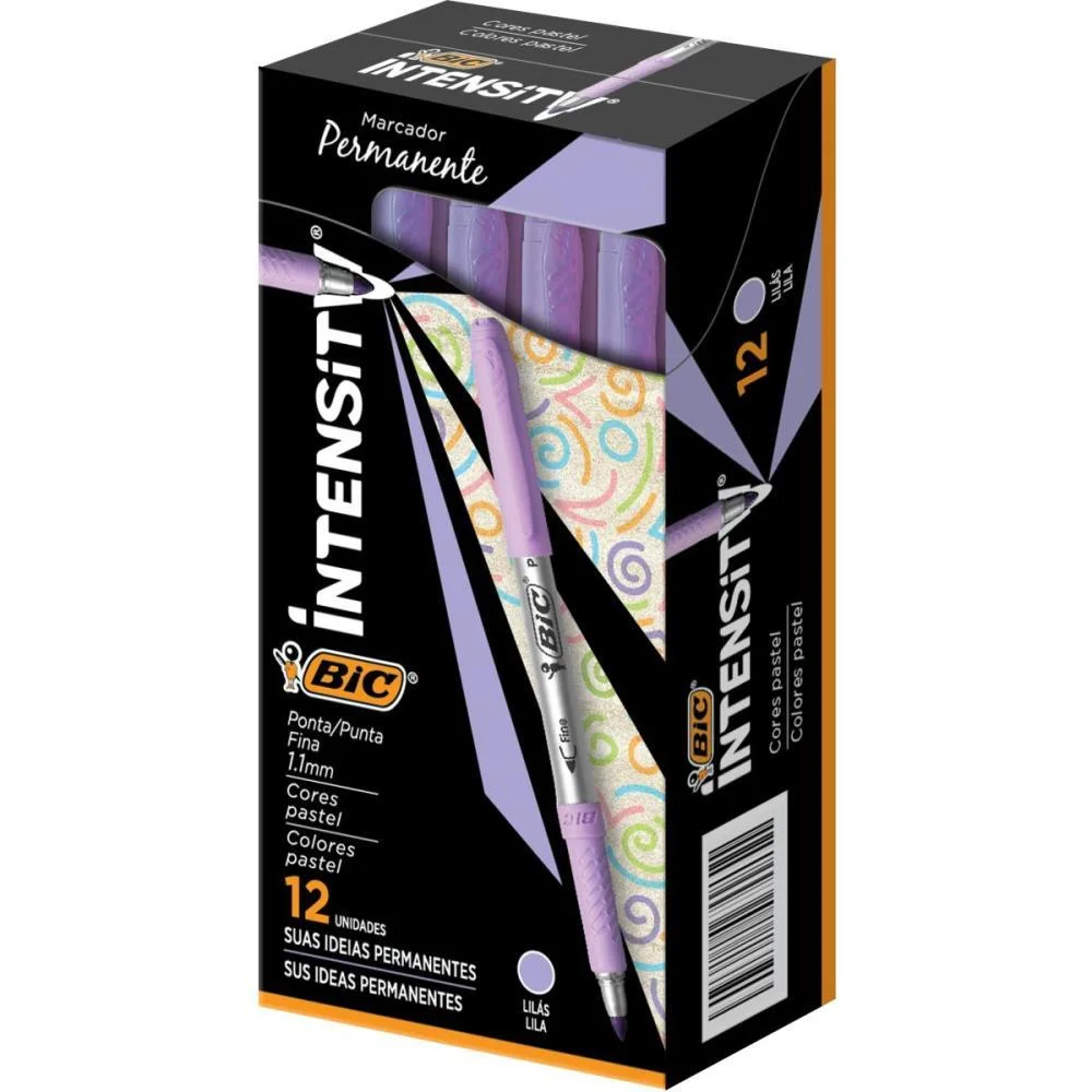 PINCEL MARCADOR PERMANENTE MARKING 1.1MM LILAS PASTEL BIC (CX.C/12) - imagem 3