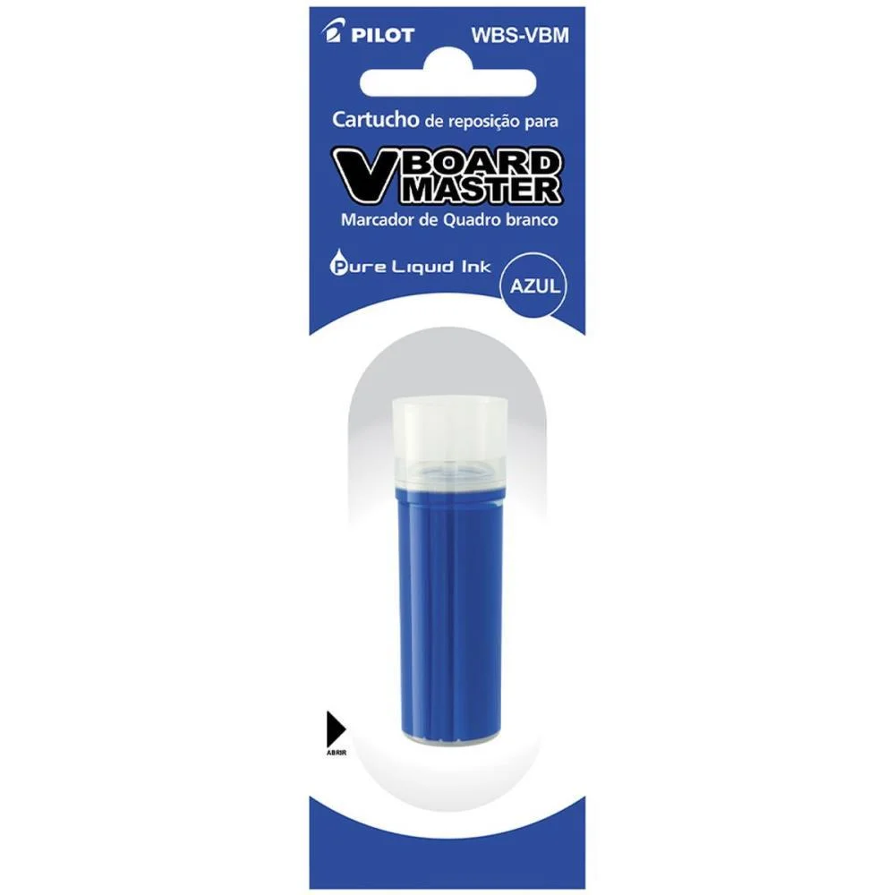 TINTA MARCADOR QUADRO BRANCO REFIL 5,5ML AZUL WBS-VBM PILOT (CX.C/12) - imagem 3