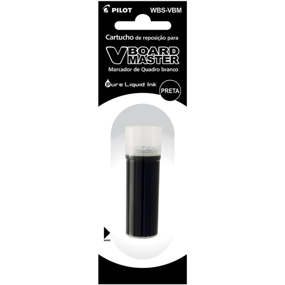 TINTA MARCADOR QUADRO BRANCO REFIL 5,5ML PRETO WBS-VBM PILOT (CX.C/12) - imagem 2