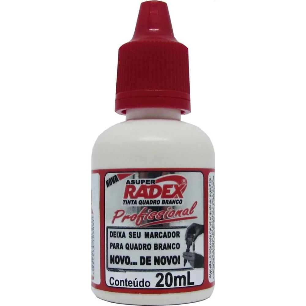 TINTA MARCADOR QUADRO BRANCO REABASTECEDOR 20ML VERMELHO RADEX (CX.C/12) - imagem 3