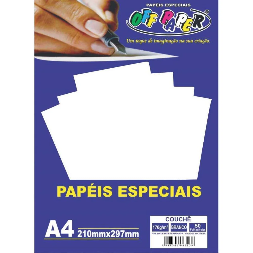 PAPEL A4 COUCHE BRANCO 170G OFF PAPER (PCT.C/50) - imagem 3